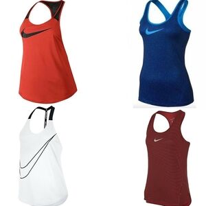 Nike Women’s Tank Tops - Red, Blue, White, Burgundy